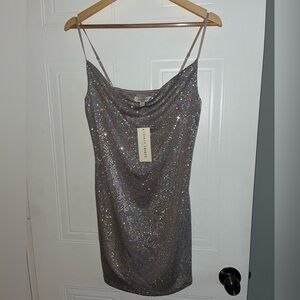 NWT SEQUINED DISCO BALL MINI PARTY DRESS - THIRTY THIRTY SIZE XL